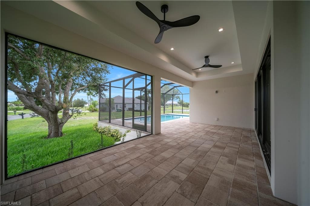 Outdoor patio screened