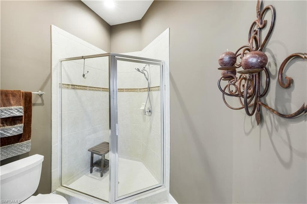 PRIVATE WALK IN SHOWER AND WATER CLOSET COMBINED-DECO TILE
