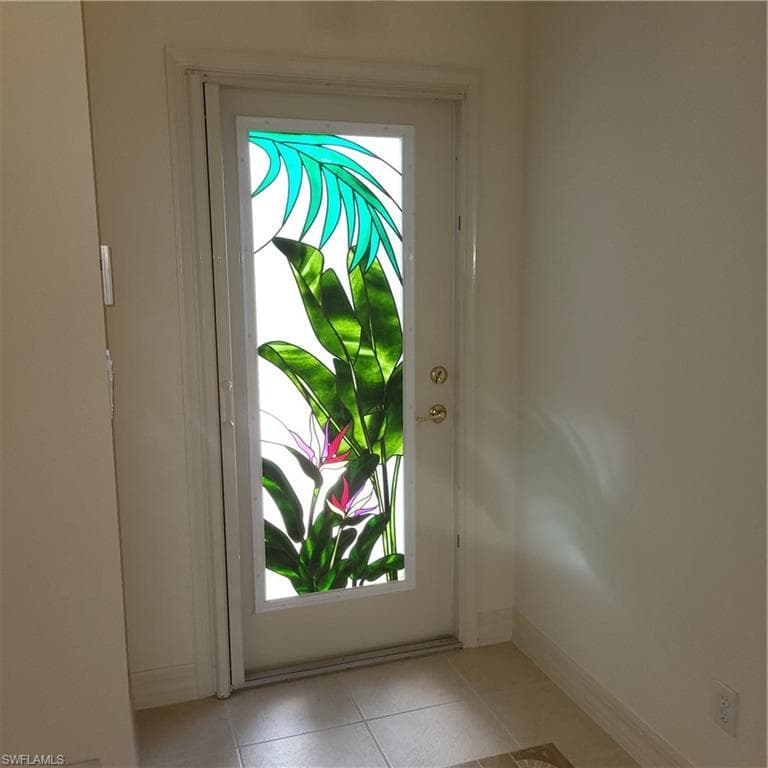 Entry stained glass