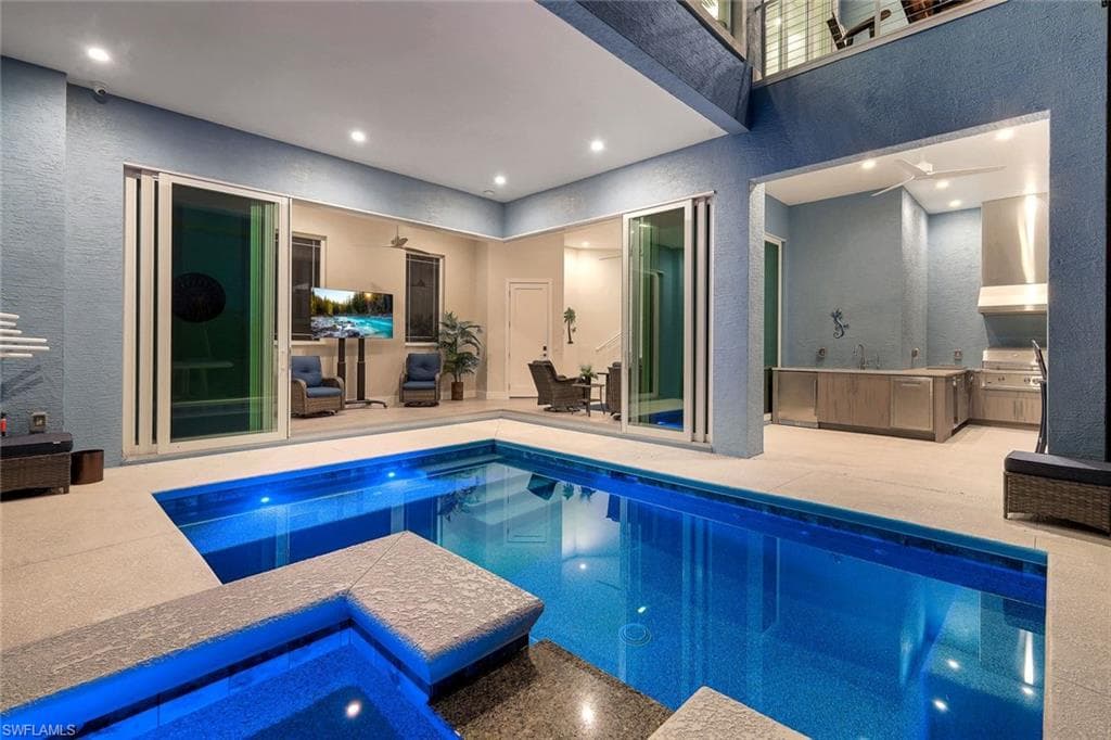 Twilight Pool View