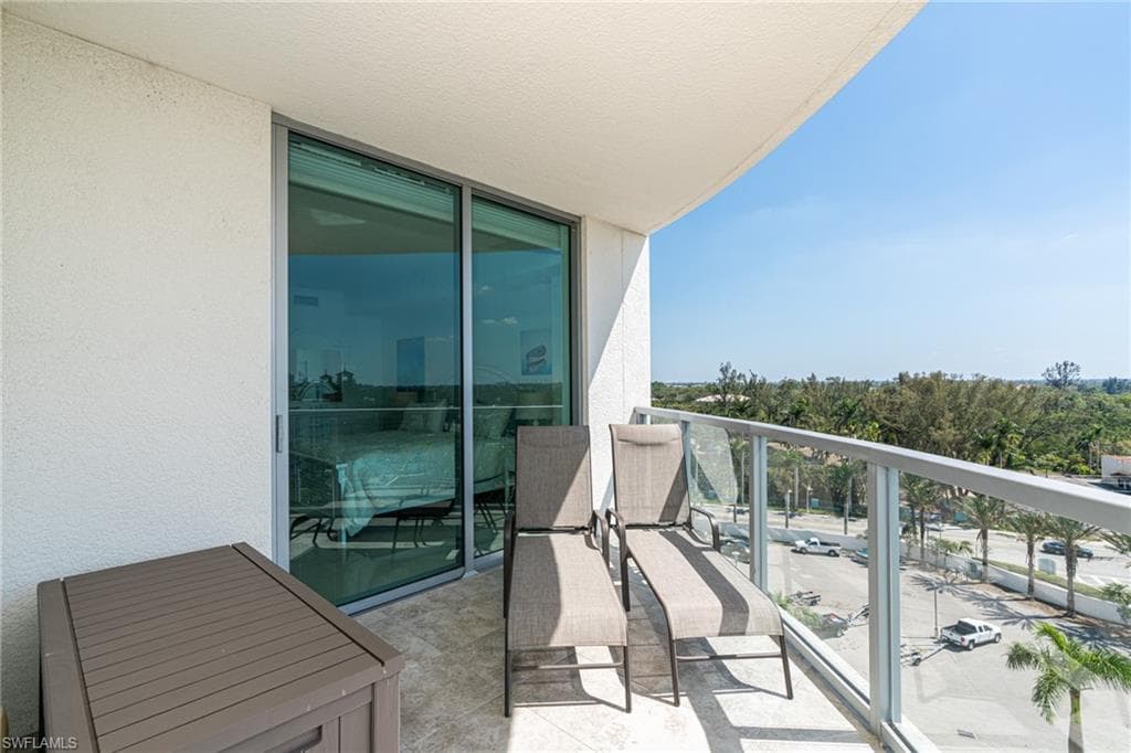 balcony from maser bedroom connects to living room