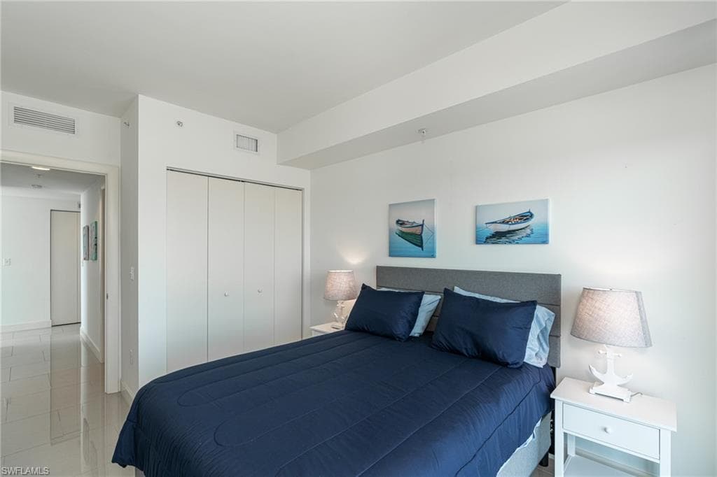 guest bedroom with private balcony