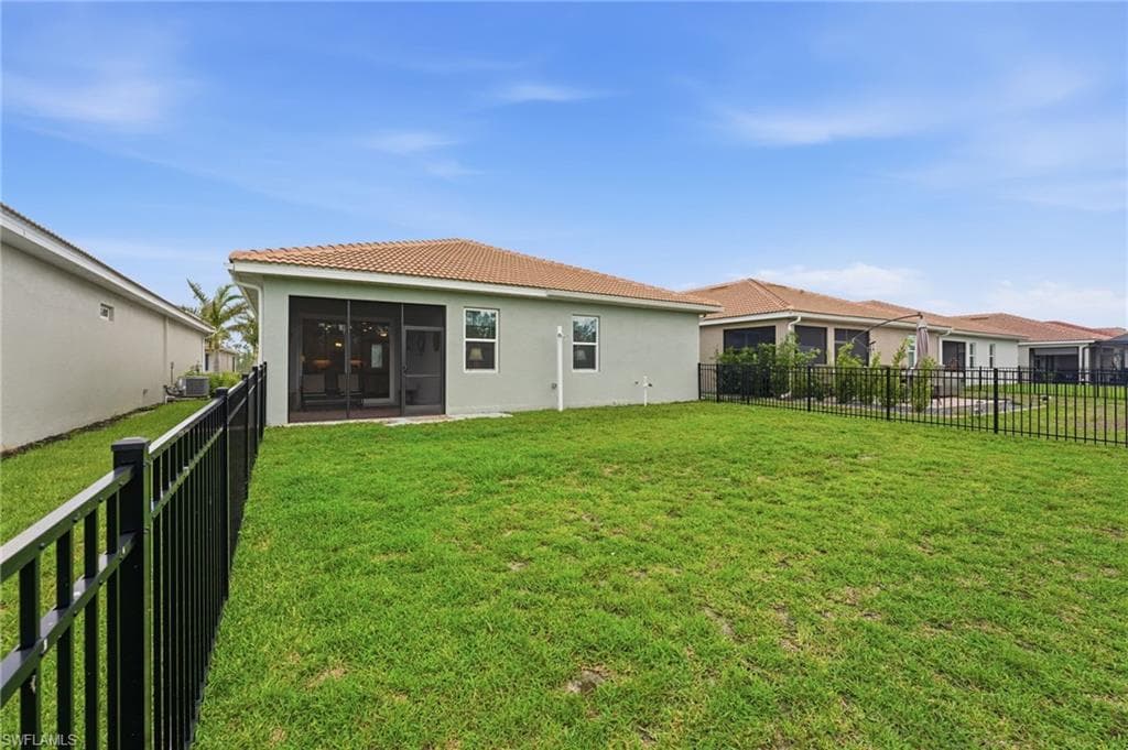 The screened in lanai is secluded from neighbors.