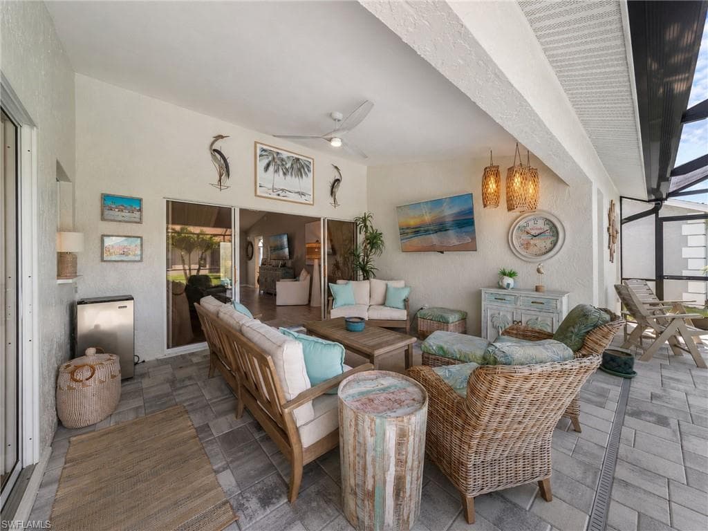 Covered lanai perfect for enjoying morning sunrises with the southern exposure