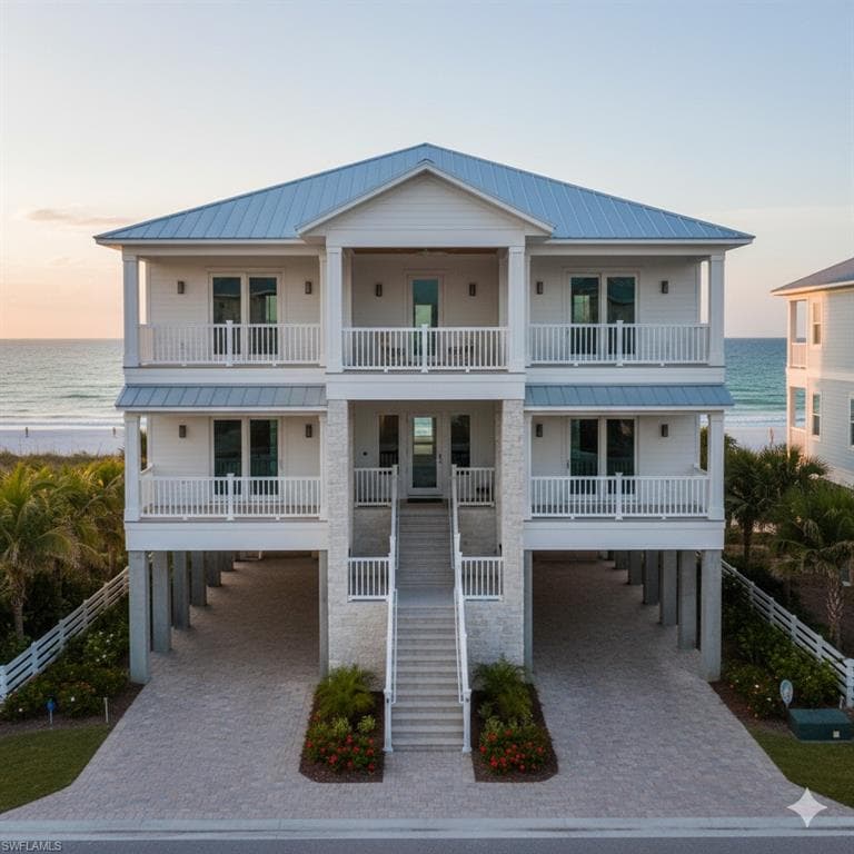 Virtual rendering showcasing potential luxury Gulf-front homes and development opportunities.