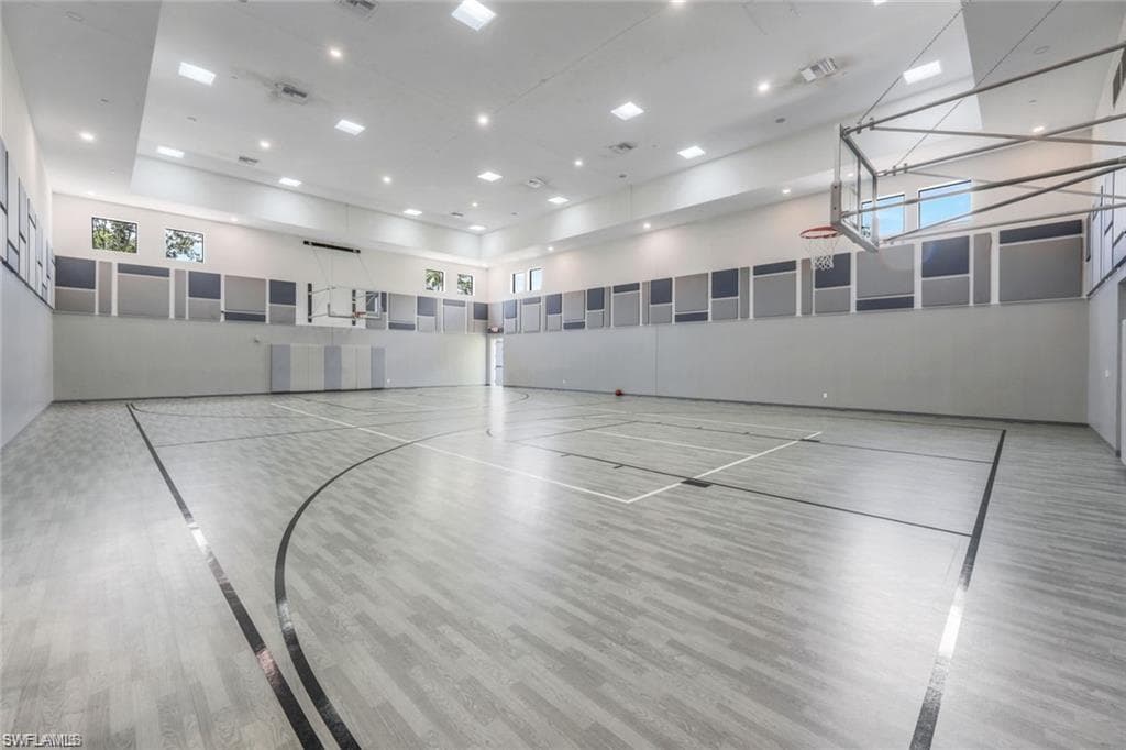View of indoor basketball court at clubhouse