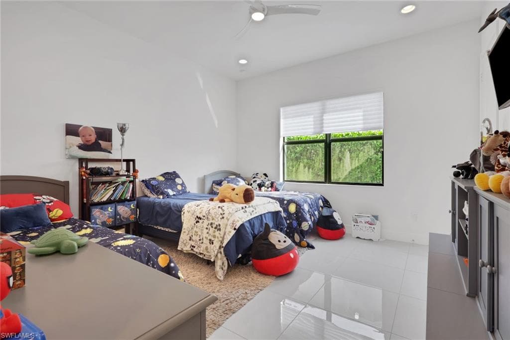 Large first floor bedroom #3 with its own full bath and custom-built closet