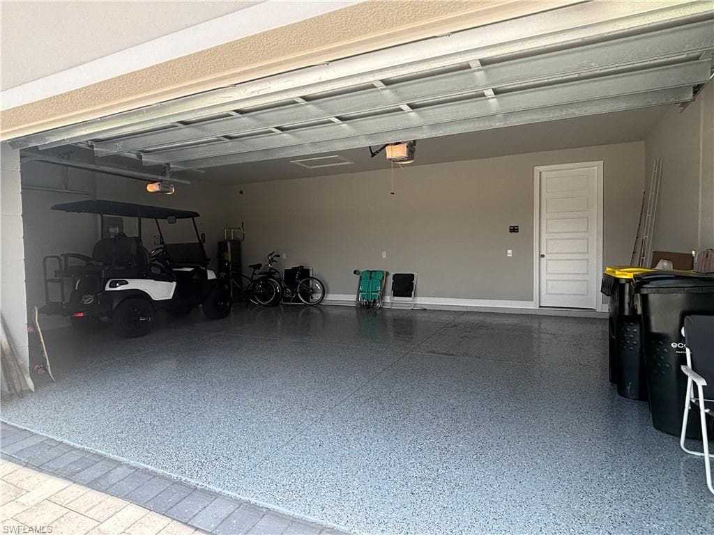 3 Car Garage with Epoxy floor