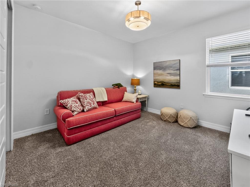 Guest bedroom being used as a Den