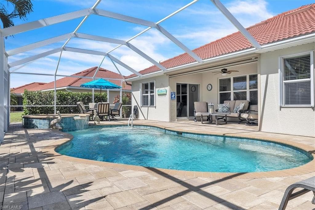 Saltwater pool and spa.