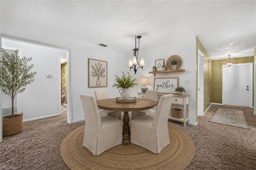 Virtually Staged Breakfast Nook