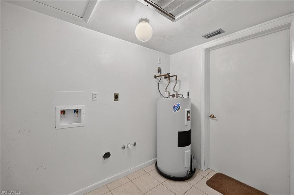 Laundry Room with Washer/Dryer Hook-Up and Hot Water Heater
