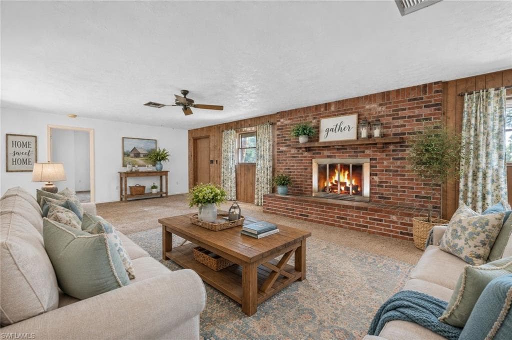 Virtually Staged Family Room