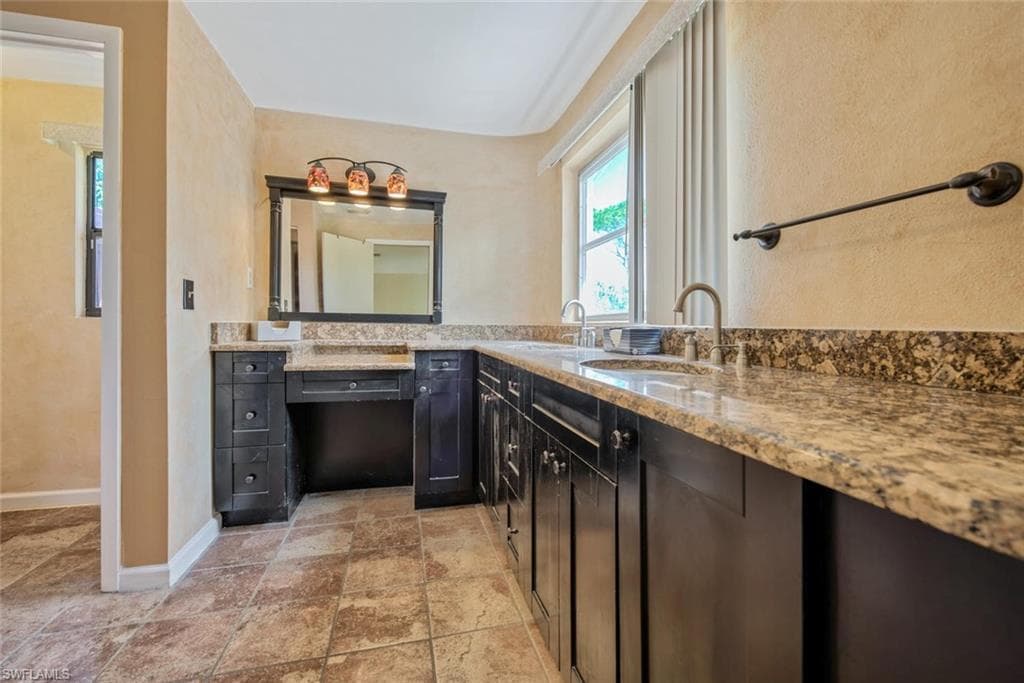 Bathroom featuring vanity