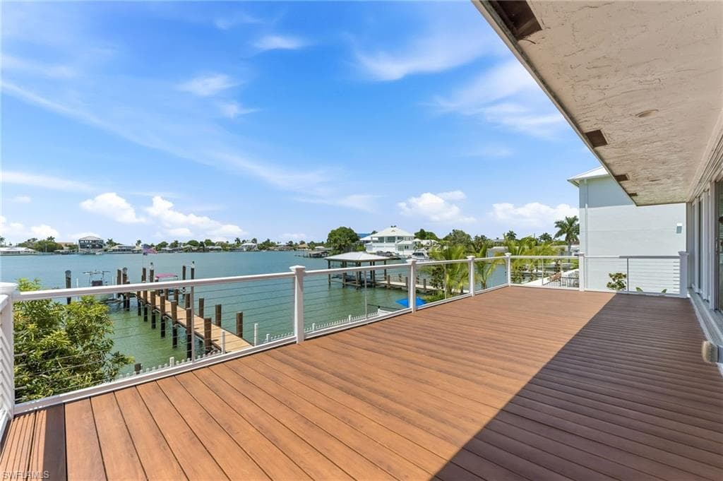 Entertaining deck off living room and primary bedroom