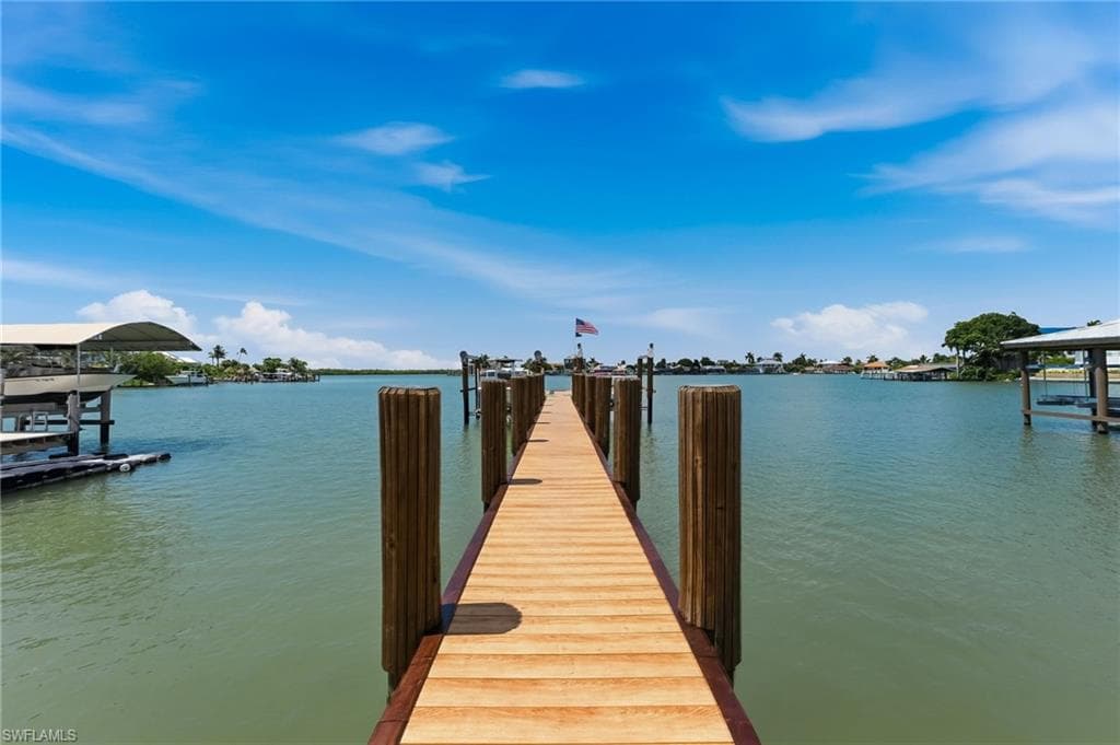 Low maintenance composite decking with water & electric at end