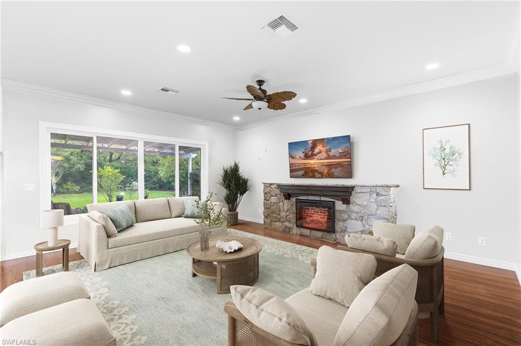 Virtually Staged Family Room