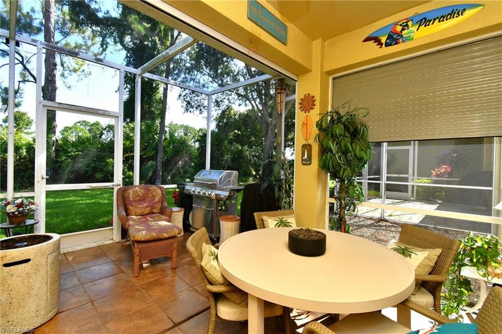 extended screened in lanai comes fully equipped for cookouts and parties