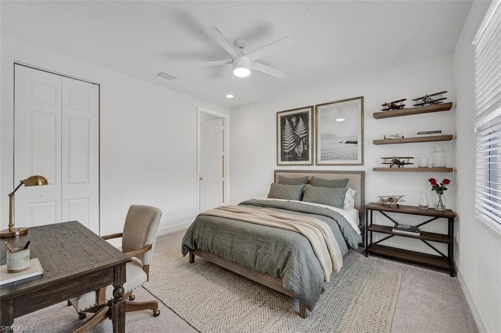 Bedroom 3 Virtually Staged with new furniture