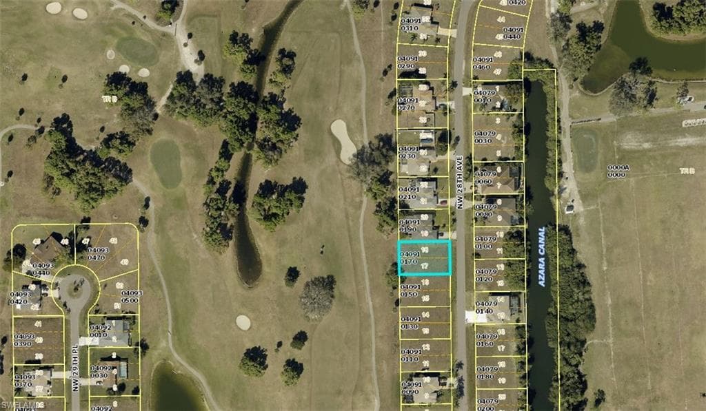 Aerial Property Map. Displaying the property's boundaries and surrounding geographical features