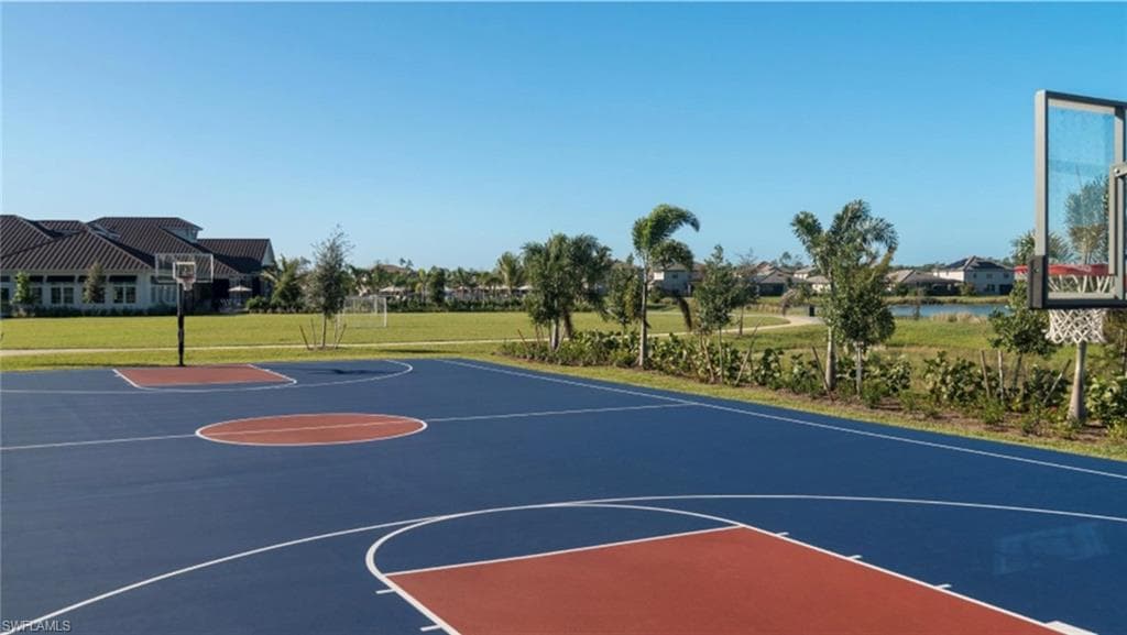 View of basketball court featuring community basketball court