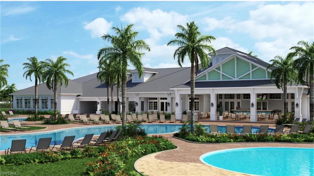 Pool featuring a patio area
