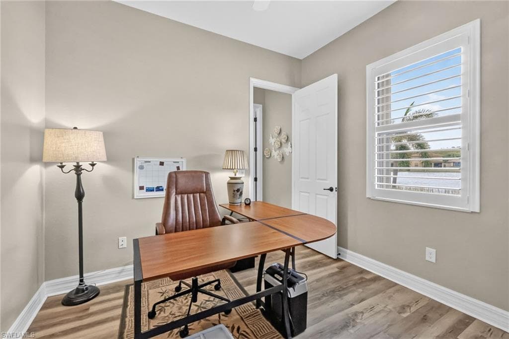 Bedroom used as office