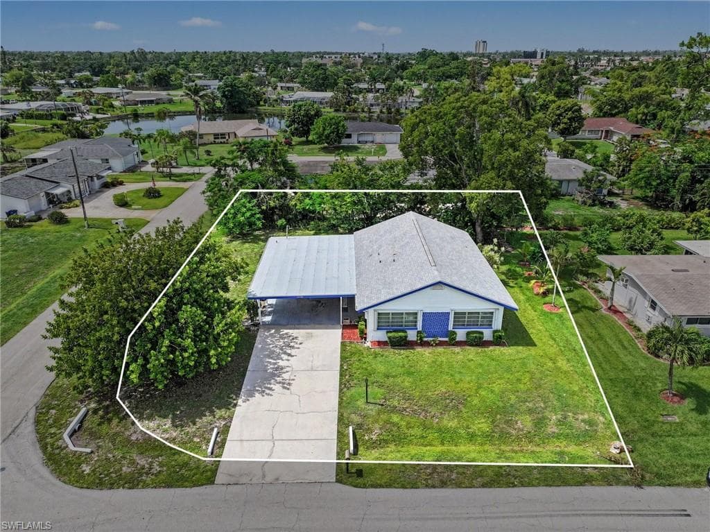 Spacious corner lot.