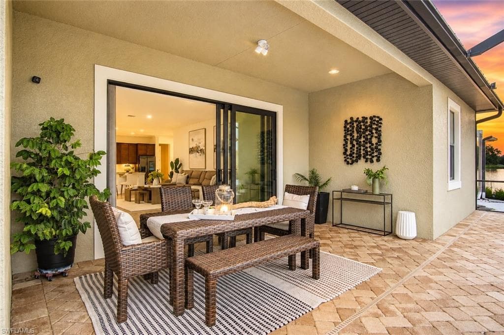 Plenty of room to add a summer kitchen to customize further.