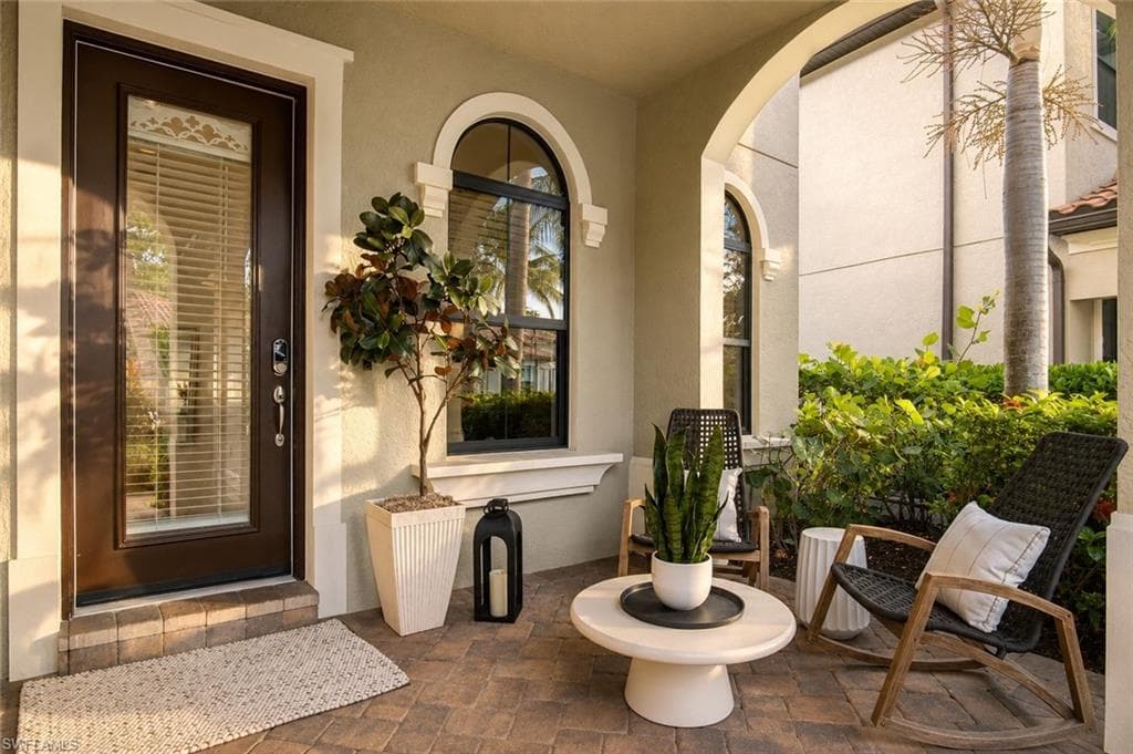 Greet your day with stuffed Dawn lighting sipping coffee on the front porch.