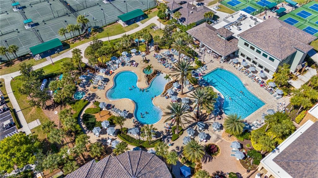 Swimming pools and pool side restaurant