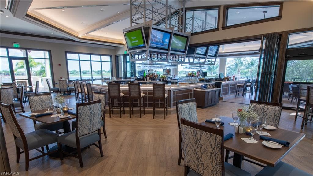 Indoor outdoor grill room and bar