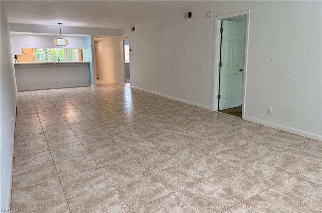 Large living/dining area.