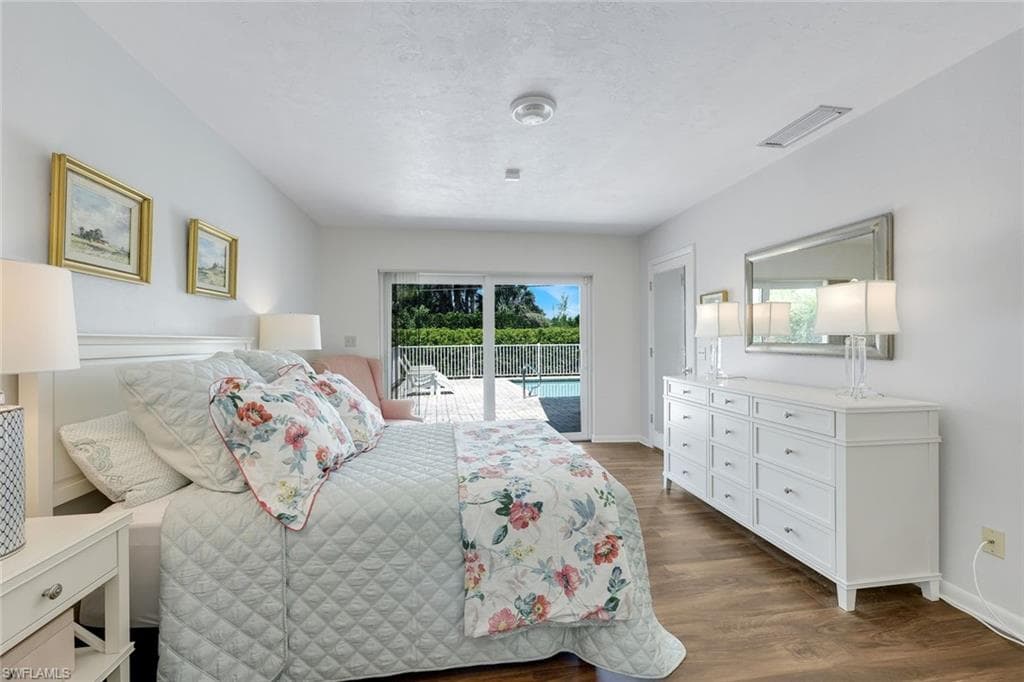 Access the lanai/pool from your primary bedroom.