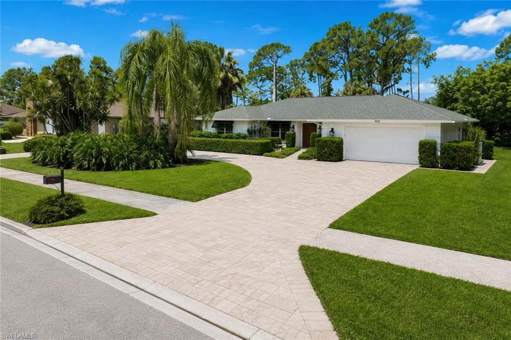 Home features a two-car garage.