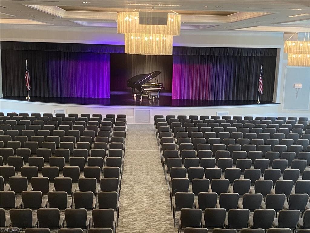 Live performances in the ballroom/theater.