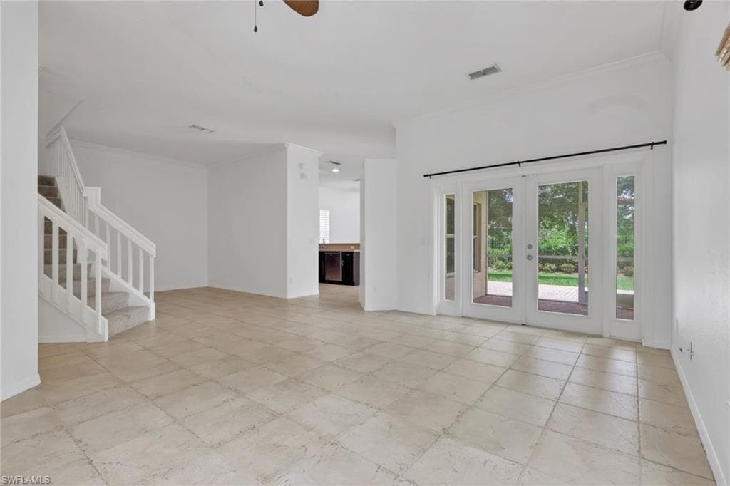 Entrance and living room