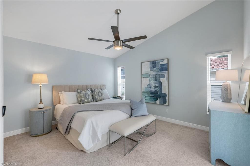 Large master suite with access to outdoor covered lanai