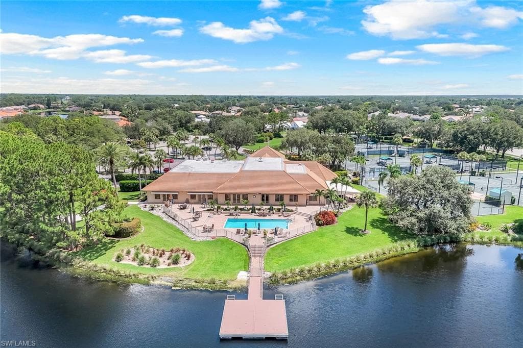 Aerial view of amenity center.