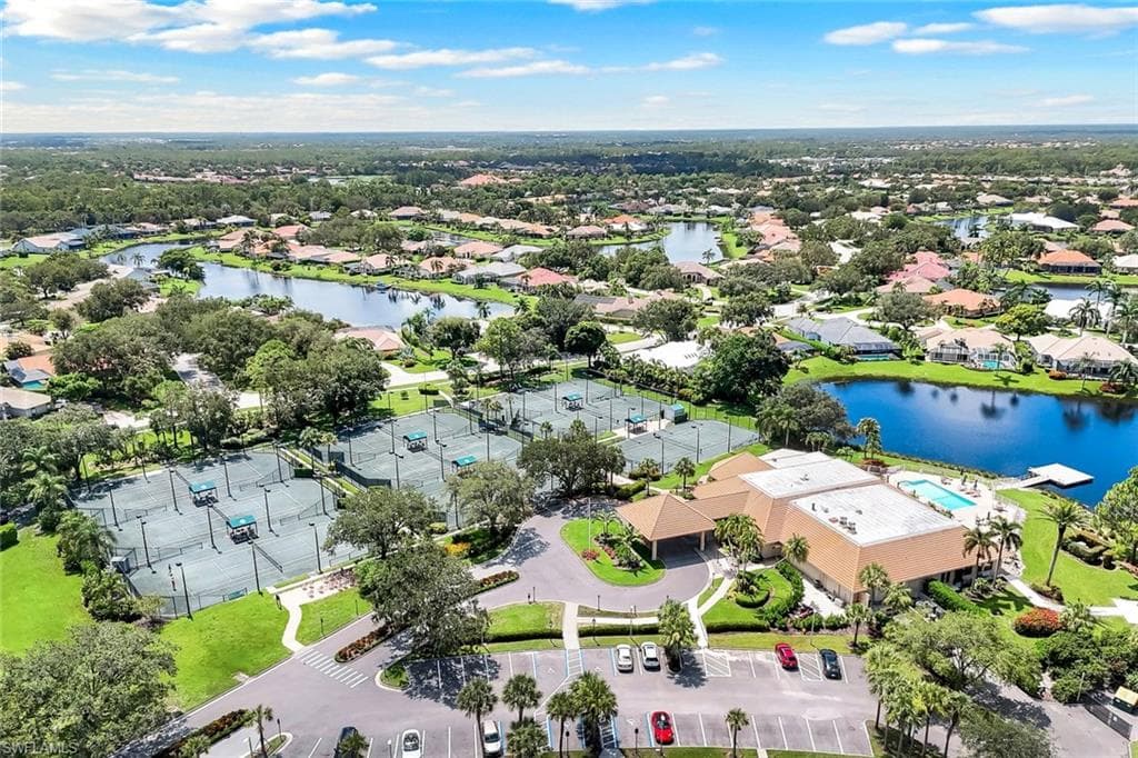 Aerial view of amenity center.