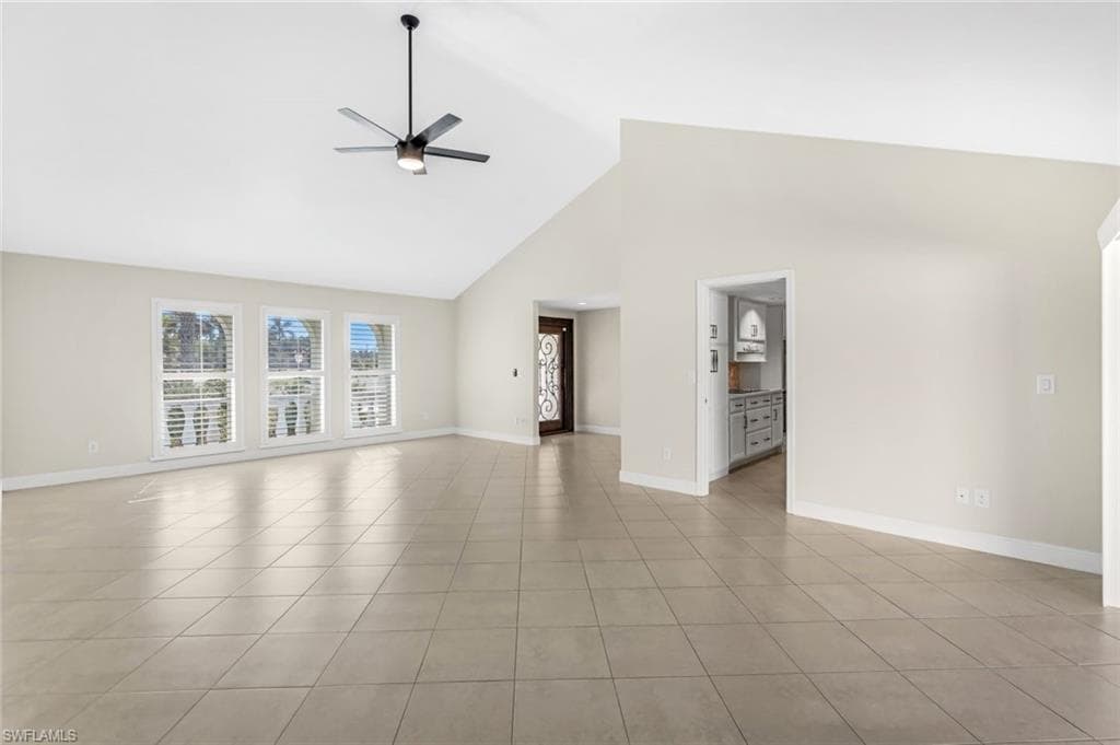 Living Room looking towards Front Door and Kitchen