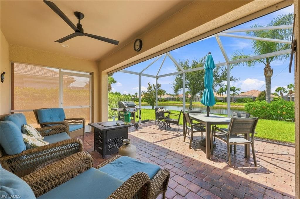Covered Patio and Screened in Deck with Lake Views