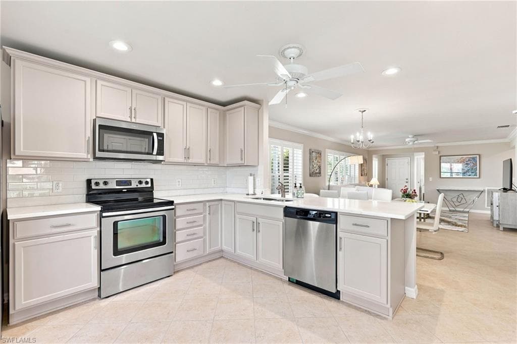 Kitchen with Stainless Steel Appliances