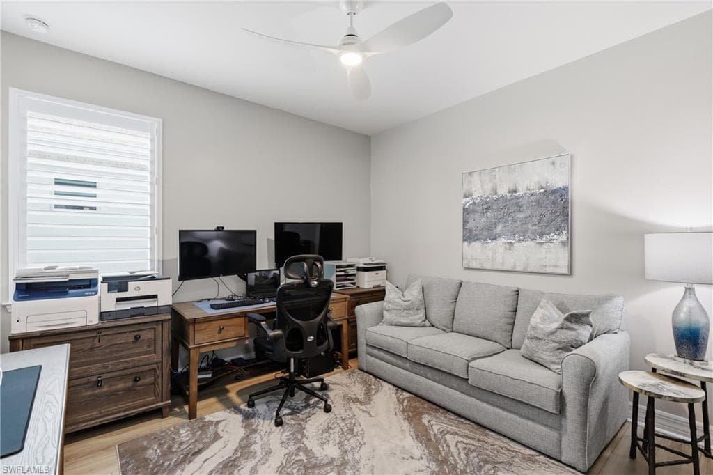 this is the fourth bedroom being used as an office