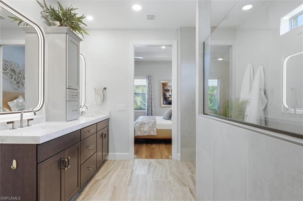 Primary Bathroom w/ Custom Mirrors