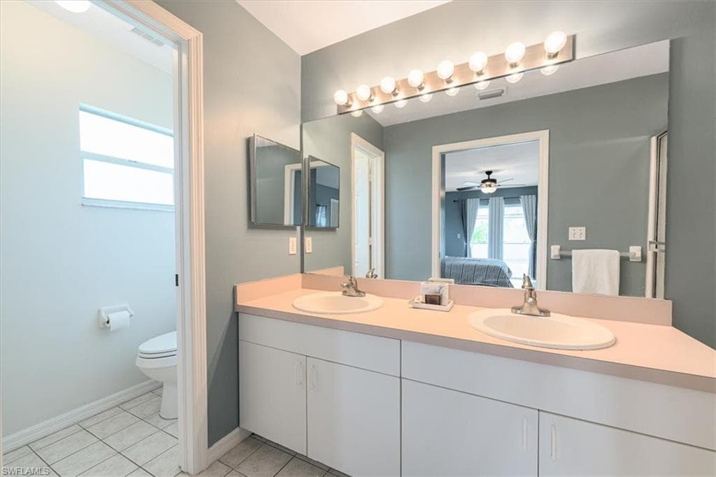 Master Bathroom with double sinks