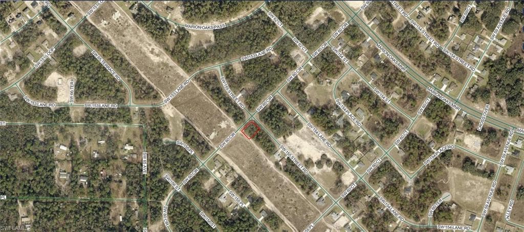 Aerial Map. Illustrating the property location and surrounding thoroughfares