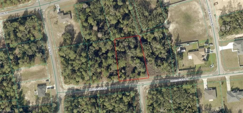 Aerial Map. Outlining the property boundaries and surrounding infrastructure