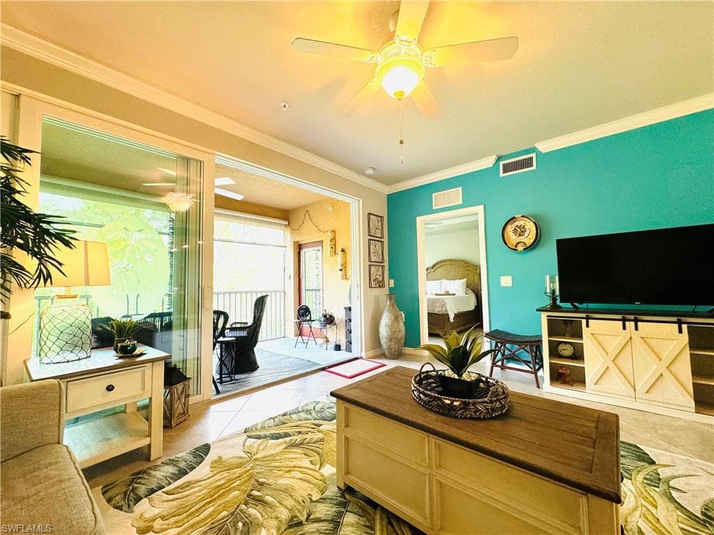 Balcony has impact sliding doors that pocket to open up into living room