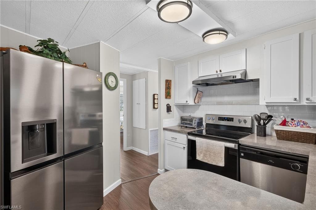 With new stainless steel appliances